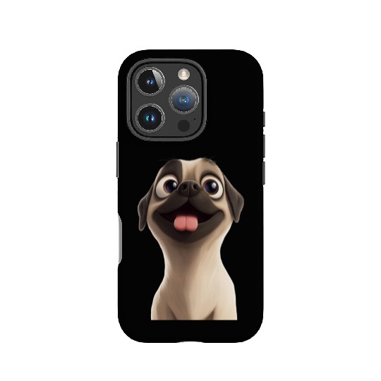 Playful Pug Cartoon Design IPhone Cases