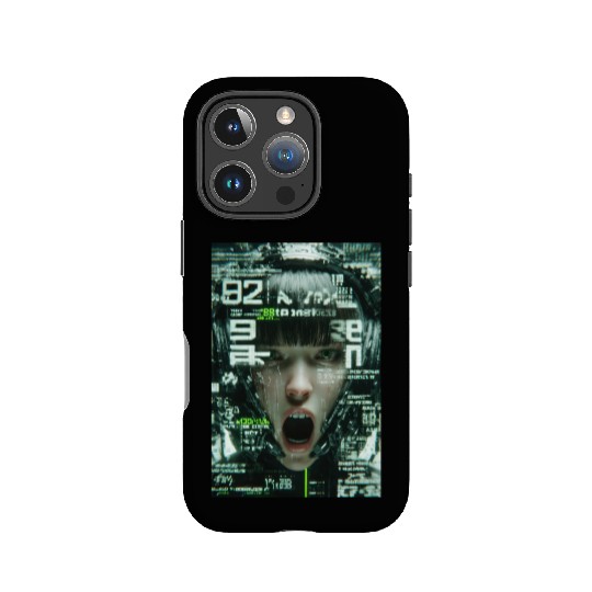Cyberpunk Digital Scream IPhone Cases