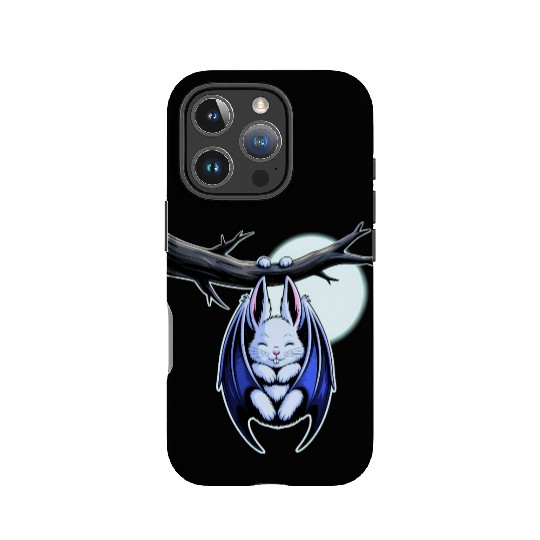 Spooky Cute Kawaii Vampire Bat Bunny and Moon  IPhone Cases