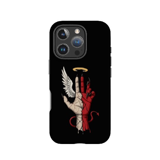 Divine Demonic Hand with Angel and Devil IPhone Cases