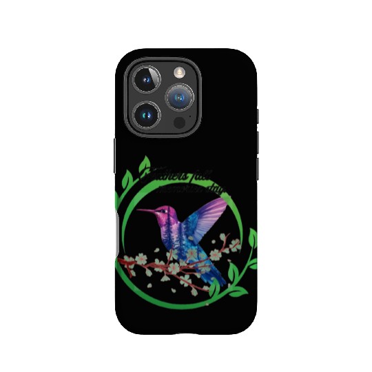Vibrant Hummingbird and Blossoms Design IPhone Cases