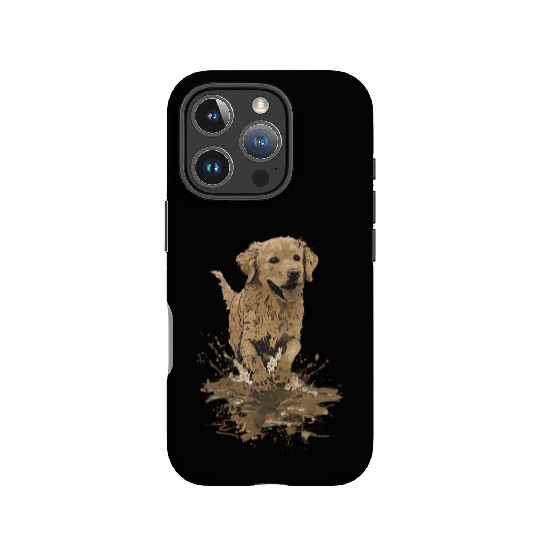 Joyful Golden Retriever Splash Design IPhone Cases