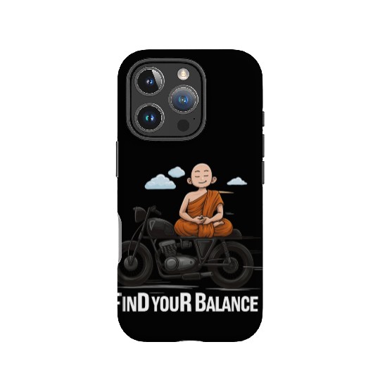 Meditative Monk on Motorcycle Design IPhone Cases