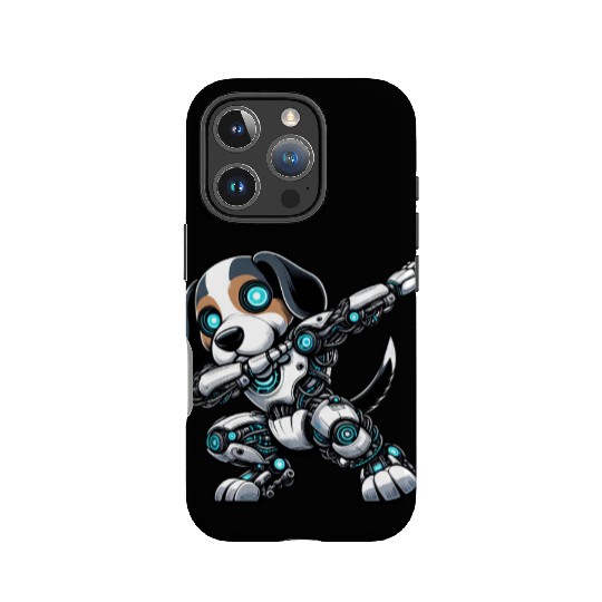 Cool beagle robot astronaut dabbing cartoon IPhone Cases