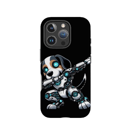 Cool beagle robot astronaut dabbing cartoon IPhone Cases