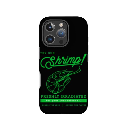 Radioactive Shrimp Retro Parody IPhone Cases