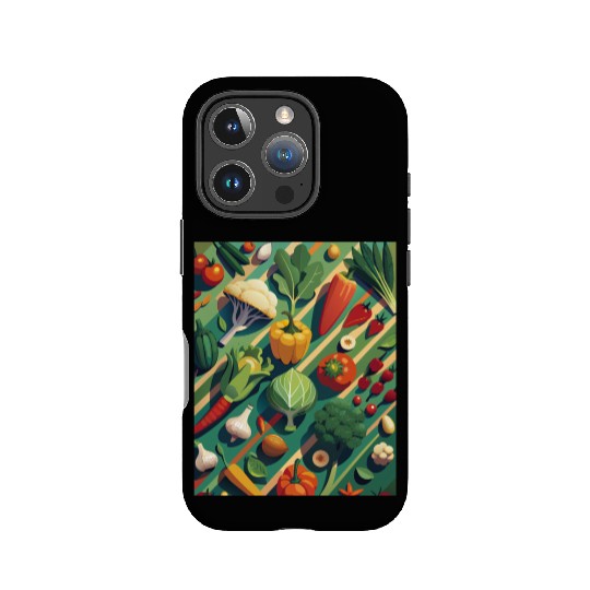 Vibrant Vegetable Garden Illustration IPhone Cases