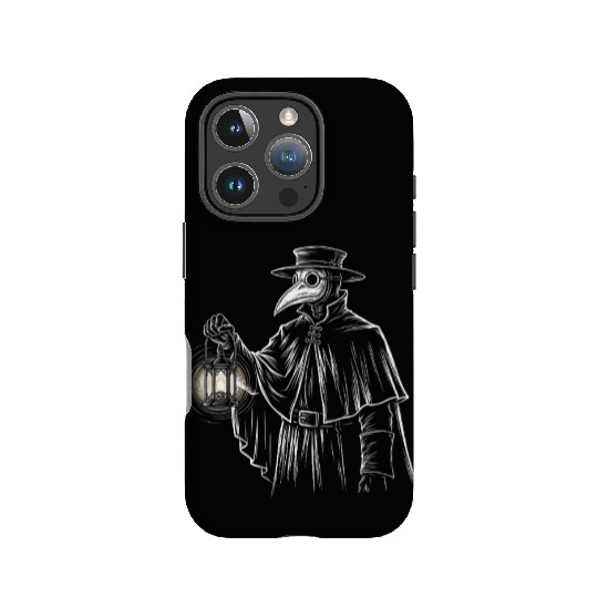 Dark Medieval Plague Doctor Illustration IPhone Cases