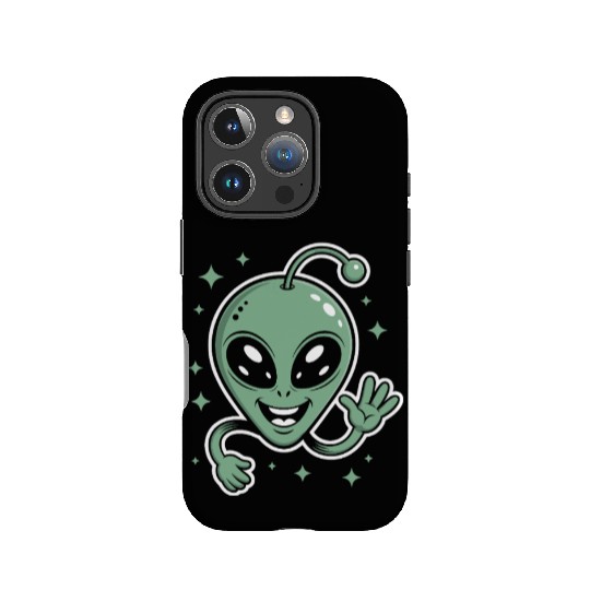 Cute Alien Cartoon Illustration IPhone Cases