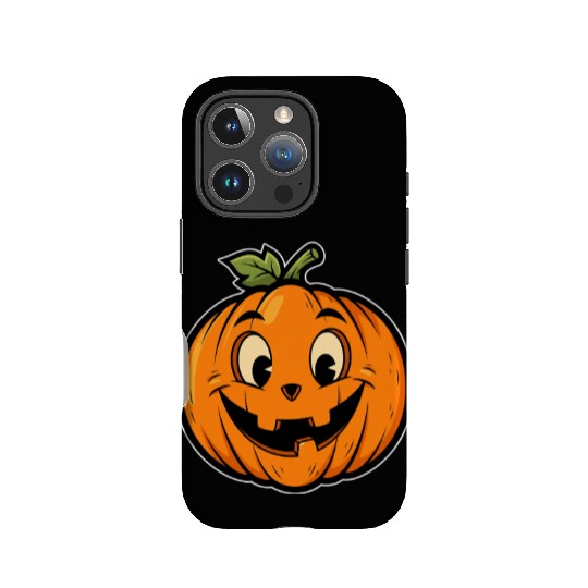 Playful Jack-o'-Lantern Cartoon Design IPhone Cases