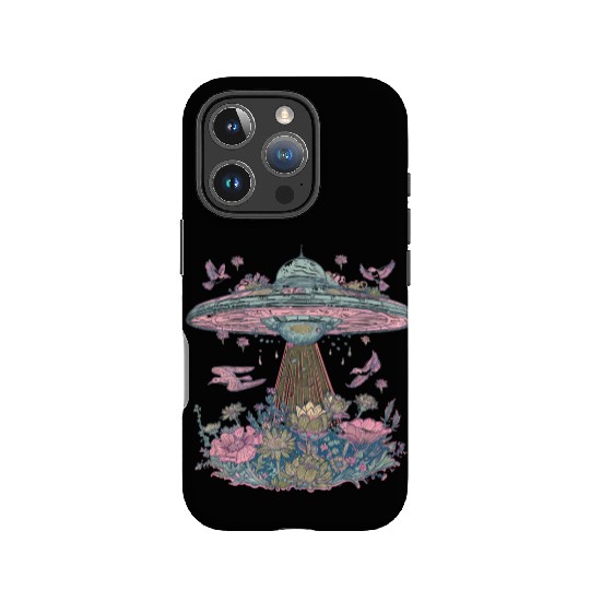 Galactic Blossom UFO Design IPhone Cases