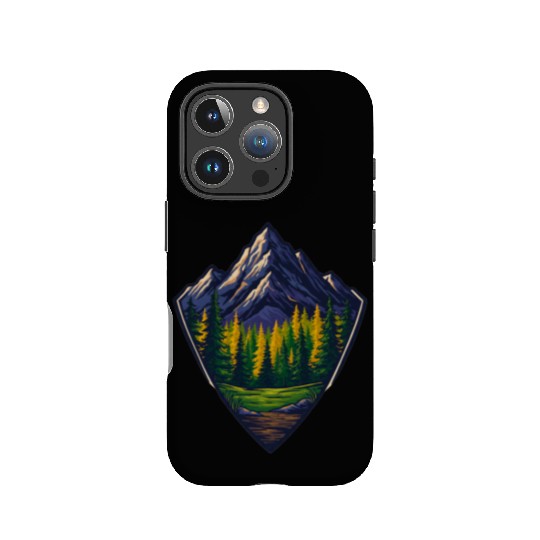 Mountain Wilderness Nature Shield IPhone Cases