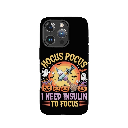 Diabetes Hocus Pocus I Need Insulin to Focus Boys IPhone Cases