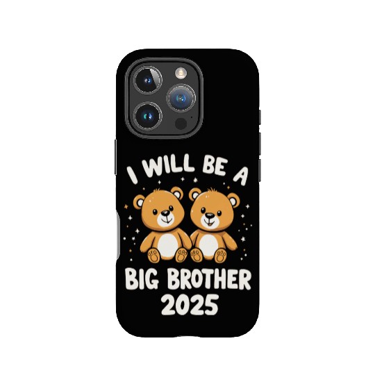 Teddy Bear Big Bro 2025 IPhone Cases | Pregnancy Announceme