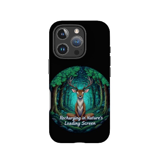 Enchanted Forest Deer Meditation Design IPhone Cases