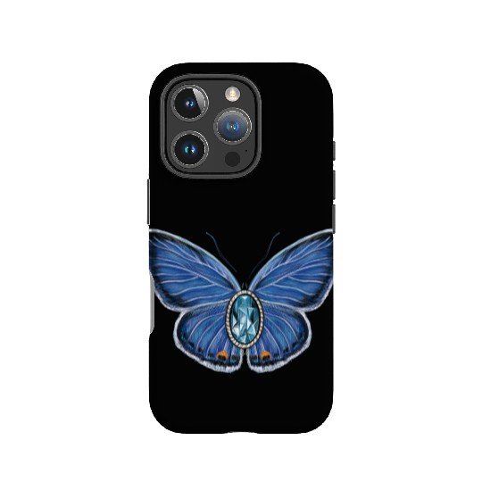 March Eastern Tailed Blue Butterfly Gemstone Art IPhone Cases