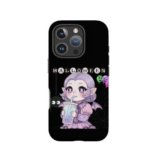 Cute Vampire Bat Halloween Girl Design IPhone Cases