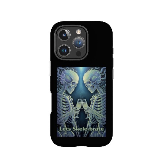 Celestial Skeleton Toasting Champagne IPhone Cases