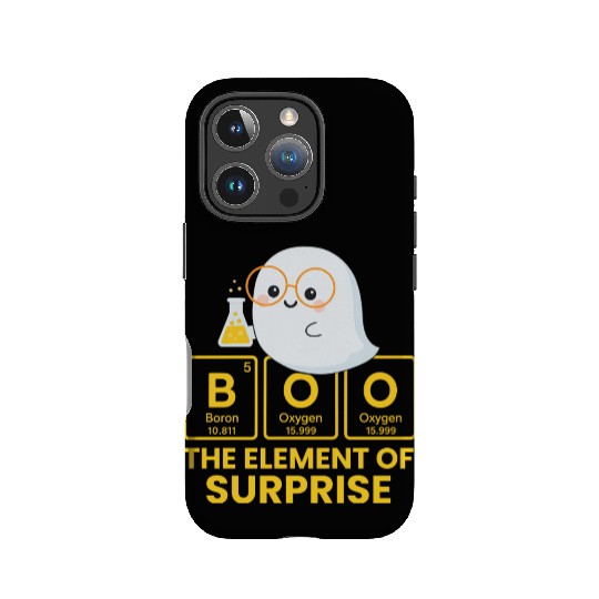 Funny Cute Chemistry Ghost with Periodic Table IPhone Cases