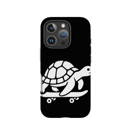 Minimalist turtle skateboard skateboarder IPhone Cases
