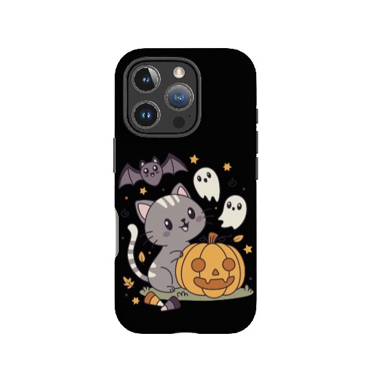 Halloween Kawaii Cat Bat Pumpkin IPhone Cases