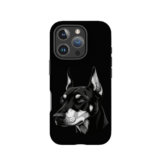 Elegant Black and White Husky Portrait IPhone Cases