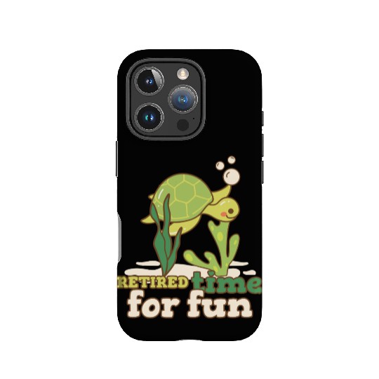 Turtle Relaxing with Retired Time Message IPhone Cases