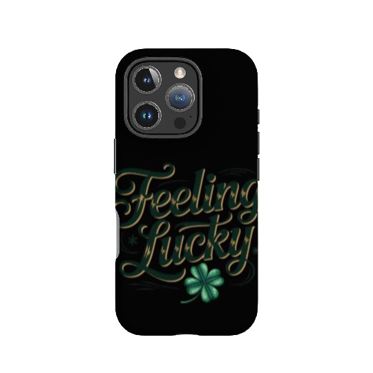 Felling Lucky Shamrock Typography IPhone Cases