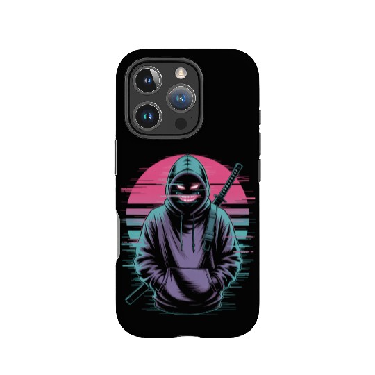 Glitch Ninja Katana Streetwear Futuristic IPhone Cases