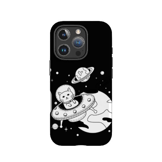 Space Cat Adventure Design IPhone Cases