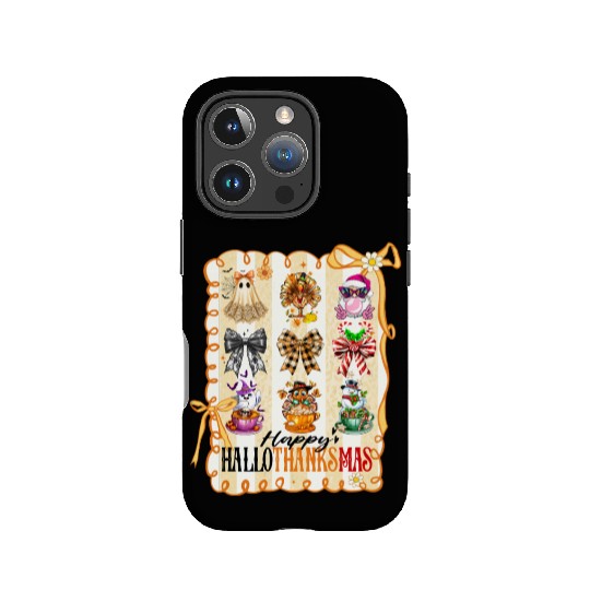 Thanksgiving Christmas Happy Hallothanksmas IPhone Cases
