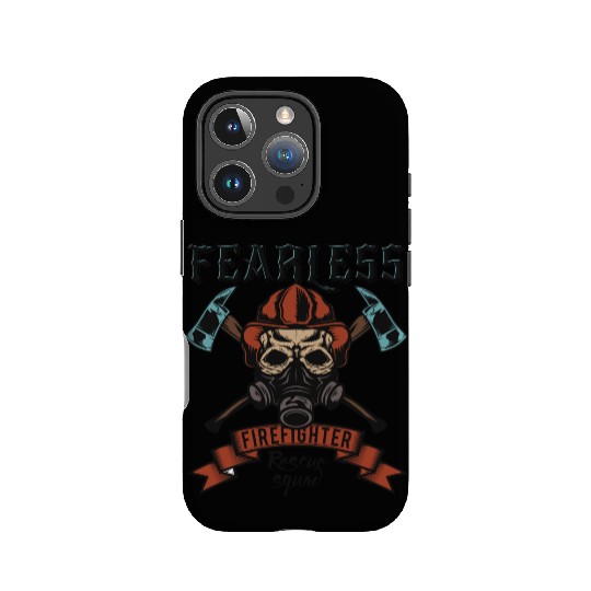 Resilient Firefighter Skull Emblem IPhone Cases