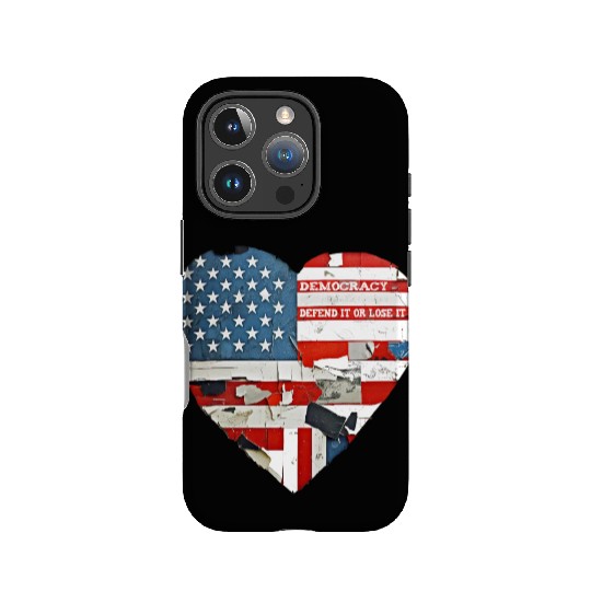 Democracy Defend It Or Lose It USA flag vintage  IPhone Cases