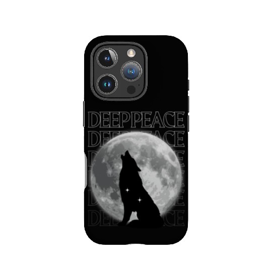 Wolf Howling at Full Moon Design IPhone Cases