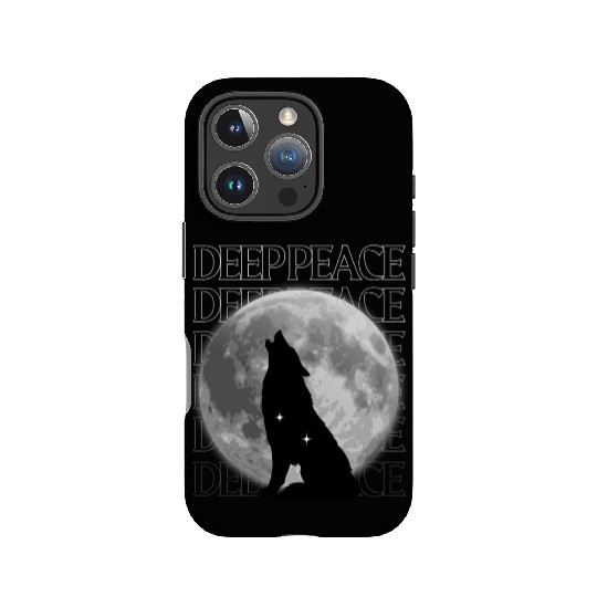 Wolf Howling at Full Moon Design IPhone Cases