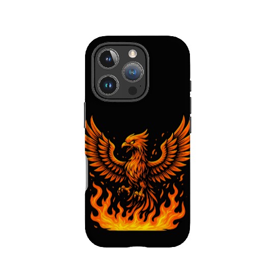Fiery Phoenix Rising Illustration IPhone Cases