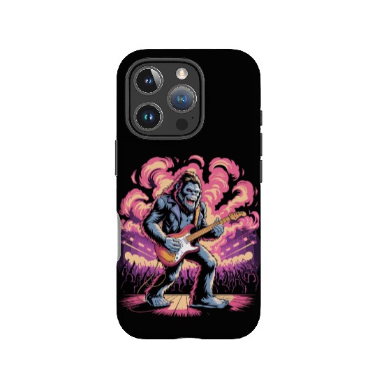 Rocking Sasquatch Guitar Legend at Concert Stage IPhone Cases