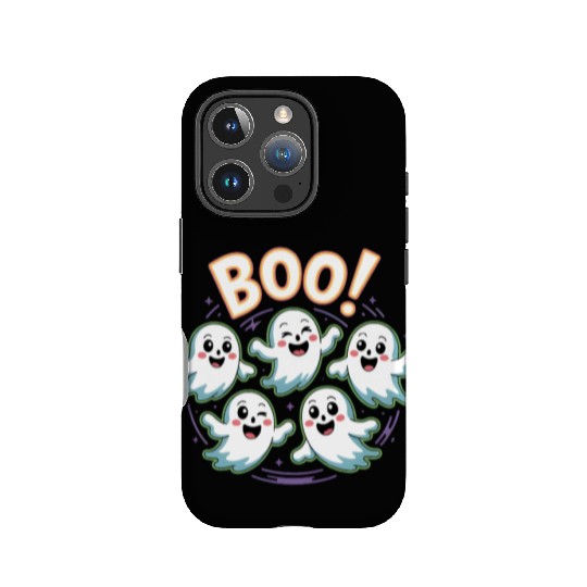 Playful Halloween Ghosts Illustration IPhone Cases
