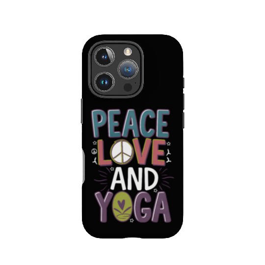 Peace Love Yoga Design IPhone Cases