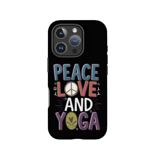 Peace Love Yoga Design IPhone Cases