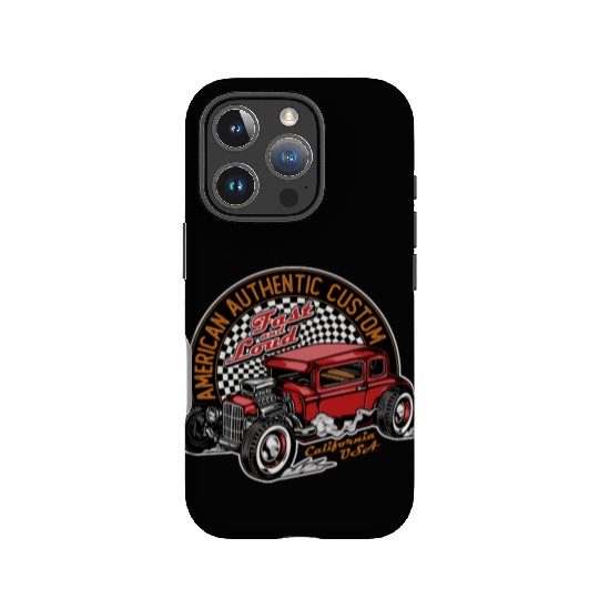 Vintage Hot Rod Car Illustration IPhone Cases