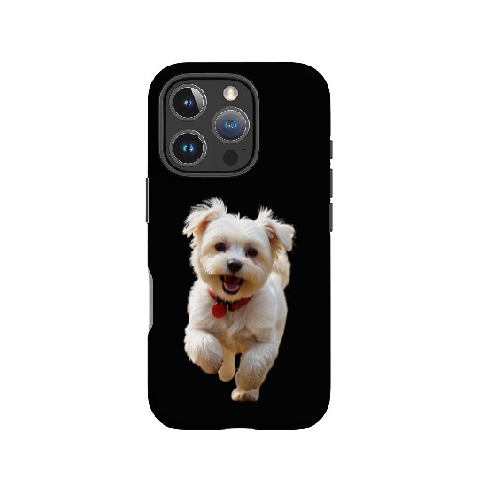 Joyful Puppy Run Illustration IPhone Cases