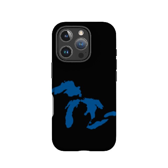 The Great Lakes Design Michigan SIlhouette Vector IPhone Cases