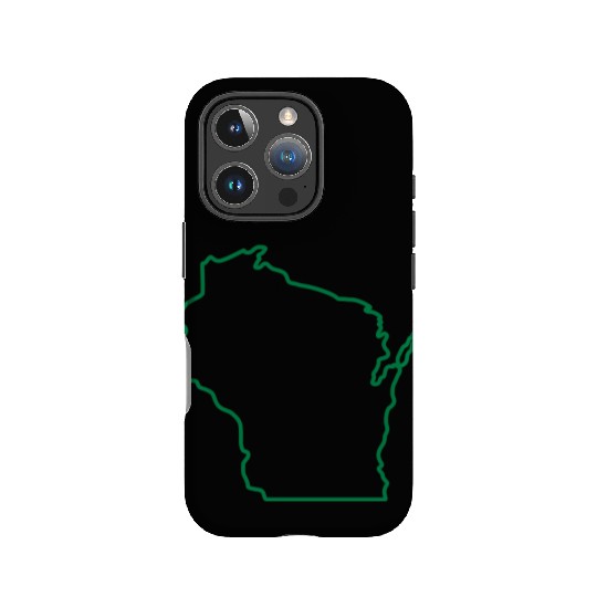 Wisconsin State Outline Design IPhone Cases