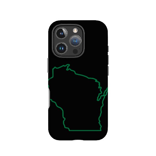 Wisconsin State Outline Design IPhone Cases