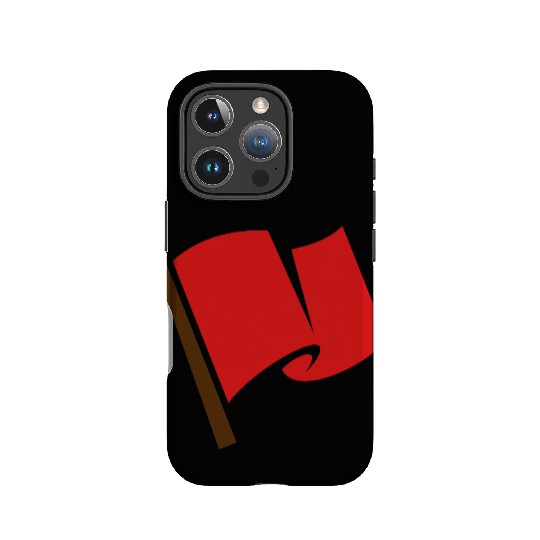 Waving Red Flag IPhone Cases