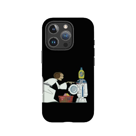 Funny Star Wars r2d2 and Leia comic IPhone Cases