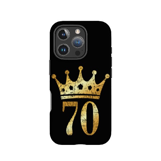 70th Birthday & Anniversary Crown (Golden-Yellow) IPhone Cases