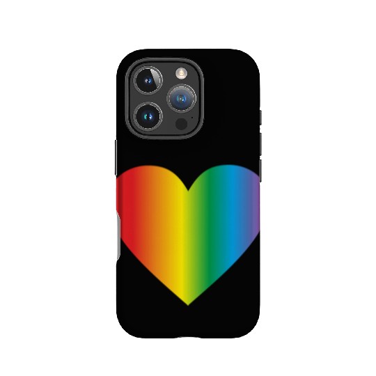 Lgbt rainbow heart, gay heart IPhone Cases