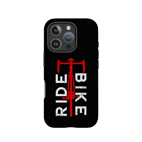 ride bike typography and red road bike grunge IPhone Cases
